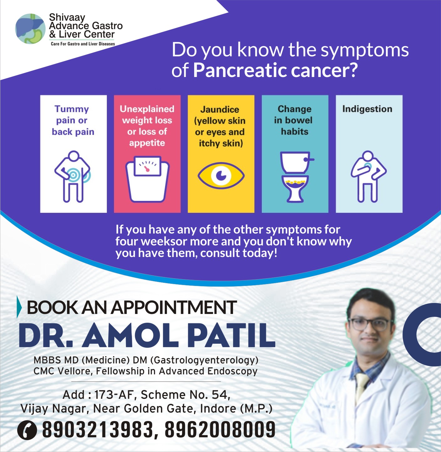 Doctor for Pancreatic Cancer in Indore